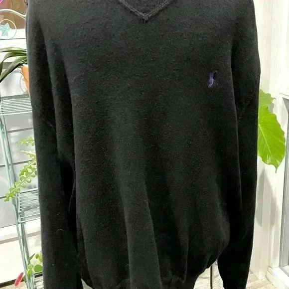 Polo Ralph Lauren Men’s Cotton Crewneck Sweater Size XL casual comfortable Black - Picture 2 of 6